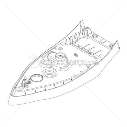Philips GC2920/02 Buharlı Ütü Alt Taban Üst Plastik Parça -  423902634230