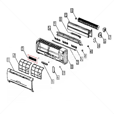 Zanussi ZXS18HEOWI Klima Hava Filtre Çerçevesi - 50282523005