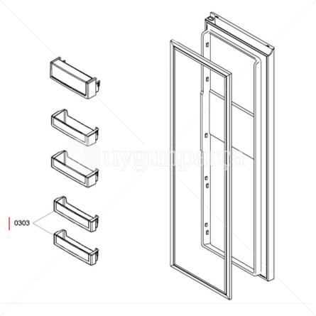 Bosch Buzdolabı Kapak Rafı  - 00446139