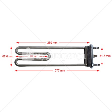 1950W NTC'li Çamaşır Makinesi Rezistansı - 2863403100