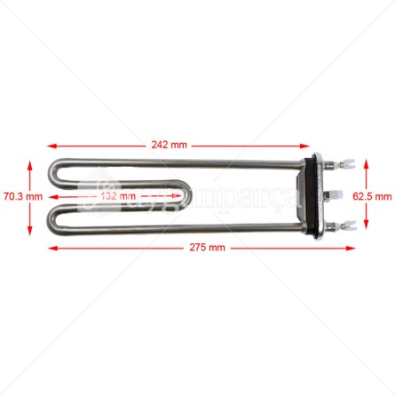 Universal Çamaşır Makinesi Rezistansı 2000W Termik ve NTC - 24436