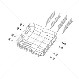 Bulaşık Makinesi Komple Alt Sepet - DD82-01059B