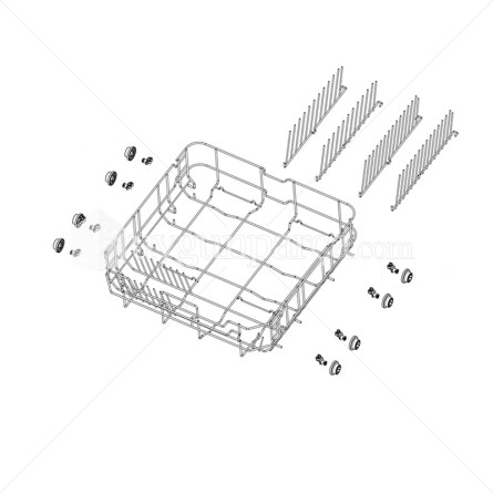 Bulaşık Makinesi Komple Alt Sepet - DD82-01059B